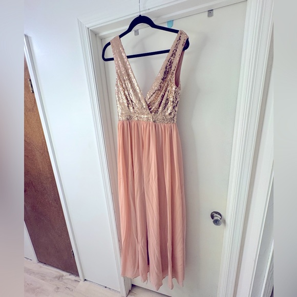 Lulus Two Tone Maxi Dress - Picture 1 of 2